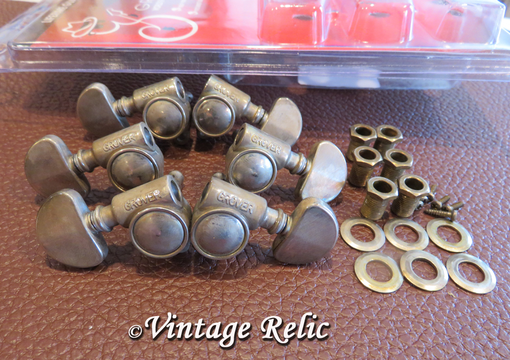 aged GROVER 102NV Milk Bottle nickel Rotomatic tuners fit Gibson