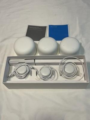  New/Open Box  Google Nest Wifi Router H2D & 2 Points H2E GA00823-US Snow