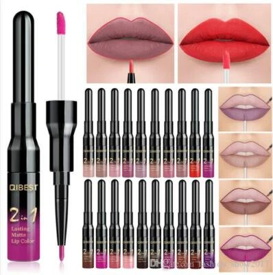 Lip liner + rouge a levres pinceau matte QIBEST - Photo 1/4