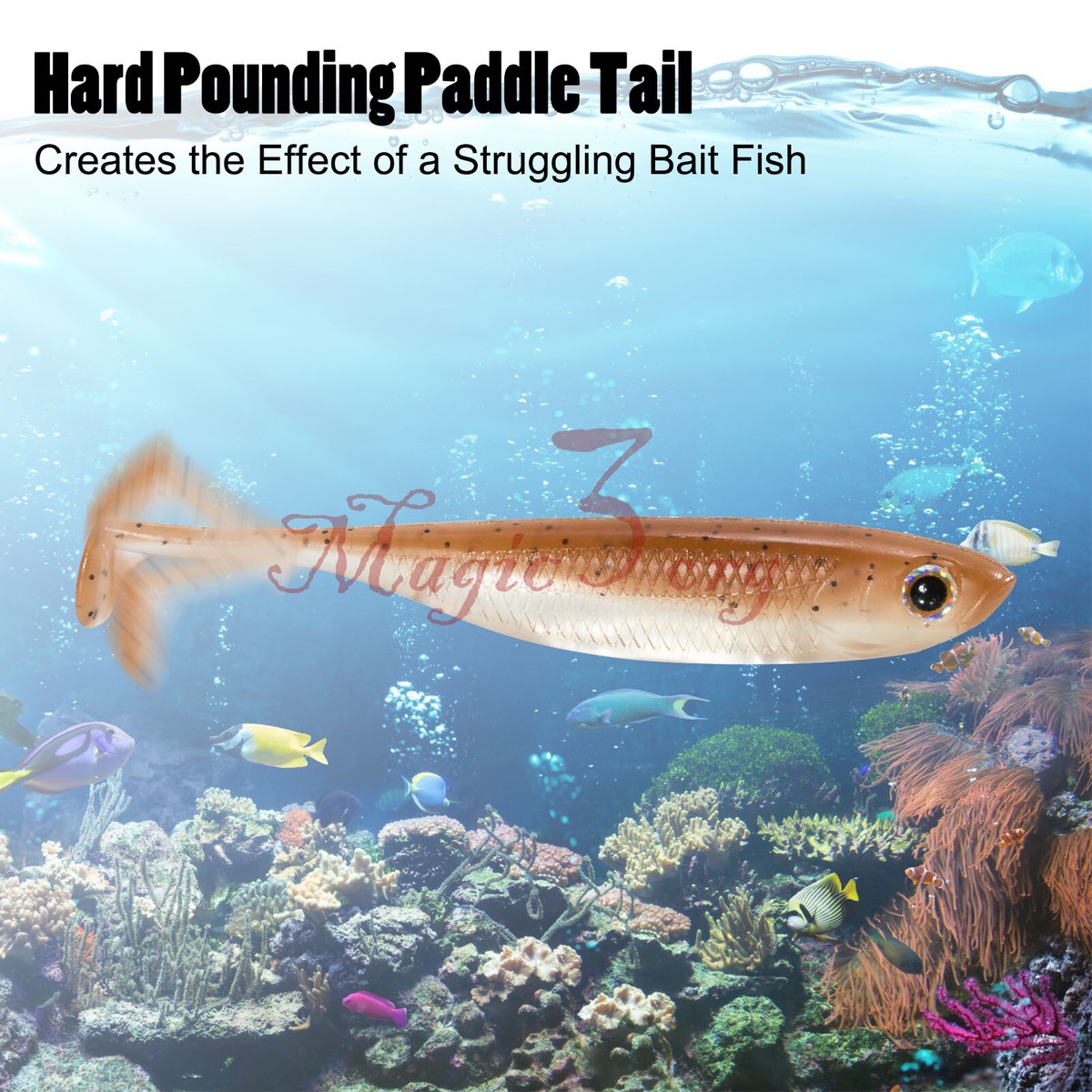 Bass Swimbait Esca Morbida Snodata - Esca Artificiale Da 22 - Foto 3