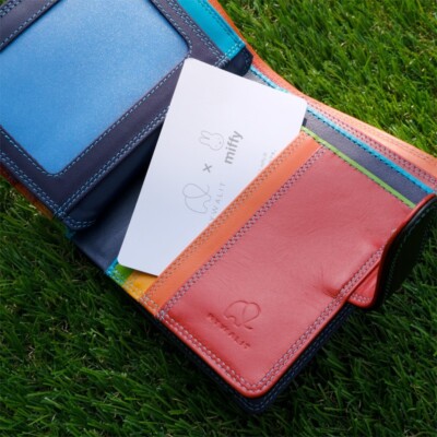 Miffy x My Walit Medium Snap Wallet Face Stamp Zip Around Real