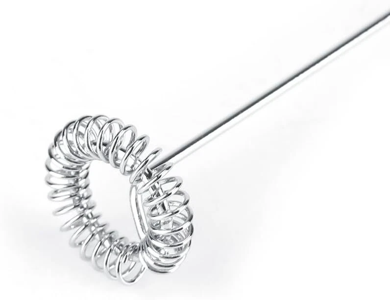 Milk Frother - Stainless Steel Handheld Foam Maker with Spoon, Battery...