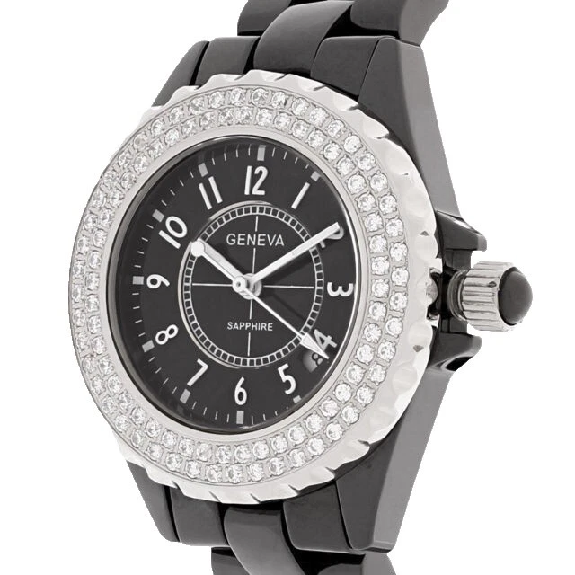 Banda De Cerámica analógico Geneva Relojes de pulsera