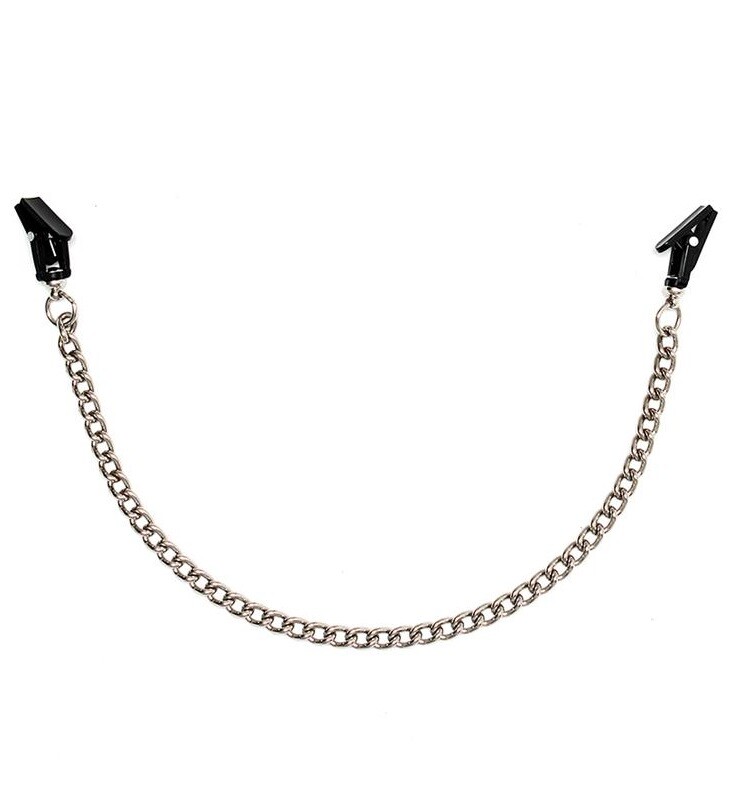 BDSM BONDAGE SADO BRAND RIMBA BRAND BREAST CLIP NIPPLE CLIPS WITH CHAINS