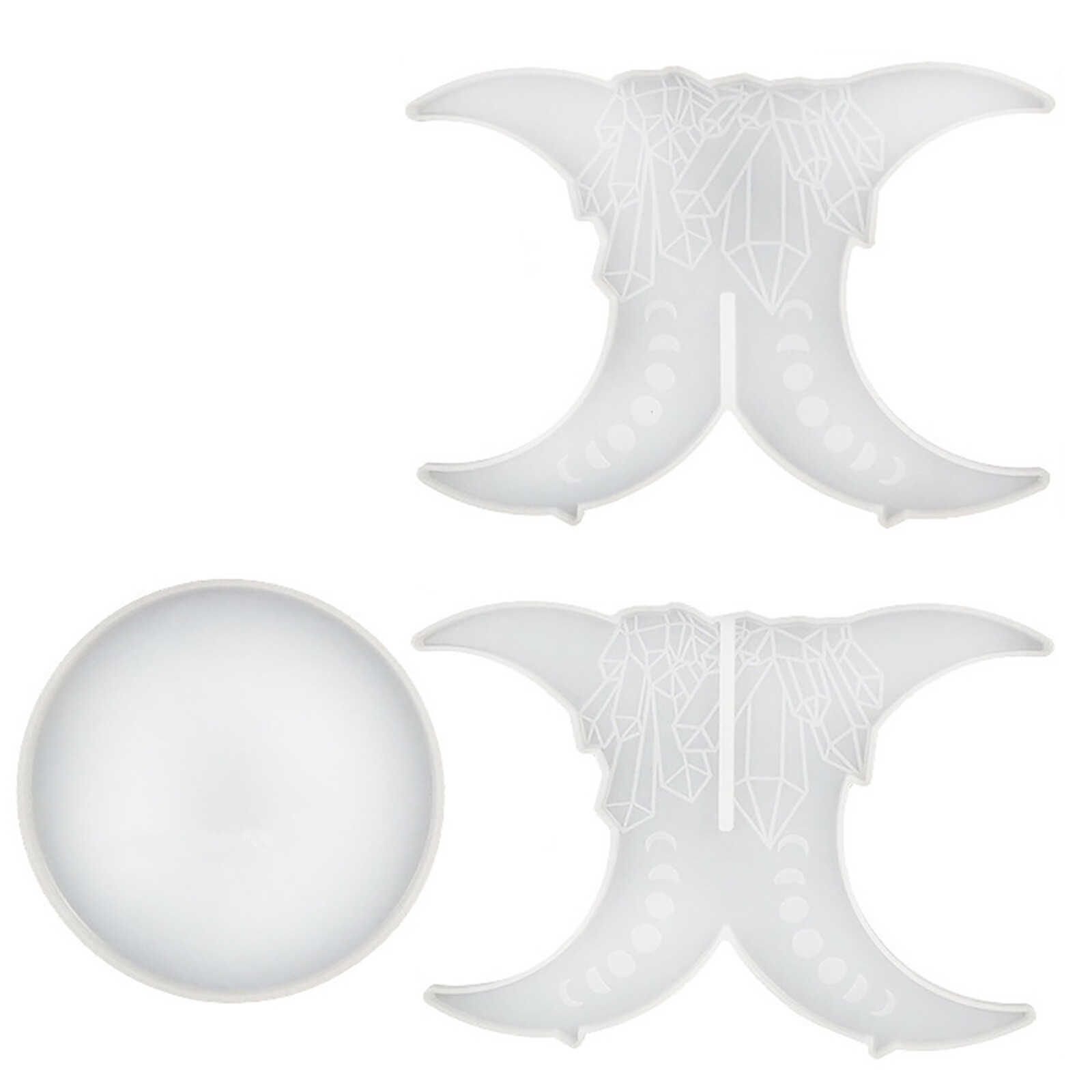 Durable DIY Silicone Resin Casting Mold Round End Table Shelf Stand Epoxy Mould