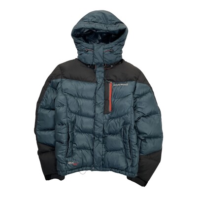 Montbell Puffer Jacket Down Parka Men’s Hooded Coat Blue EX700+ Size 95  Small S UK - Main Image