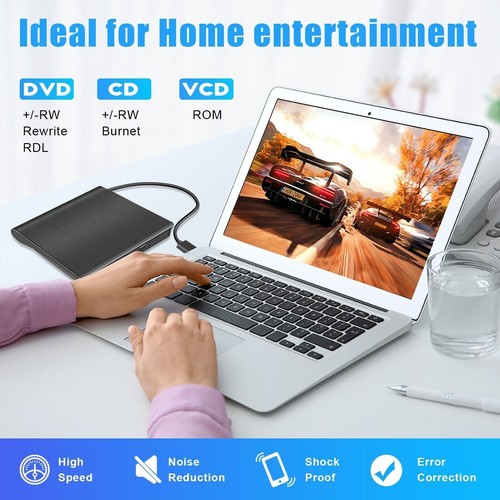 Neu! Externes DVD Laufwerk USB3.0 Brenner Slim CD,DVD-RW Brenner Für PC-Laptop - Bild 8 von 9