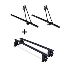2x Fahrradträger ORION+Dachträger Tema Stahl für für Toyota Aygo I 5Tür 05-14