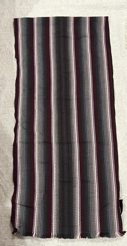 S2# MISSONI RAYAS ROJO rectangular lana bufanda 15/72 pulgadas hecho en Italia Foto 2 de 4