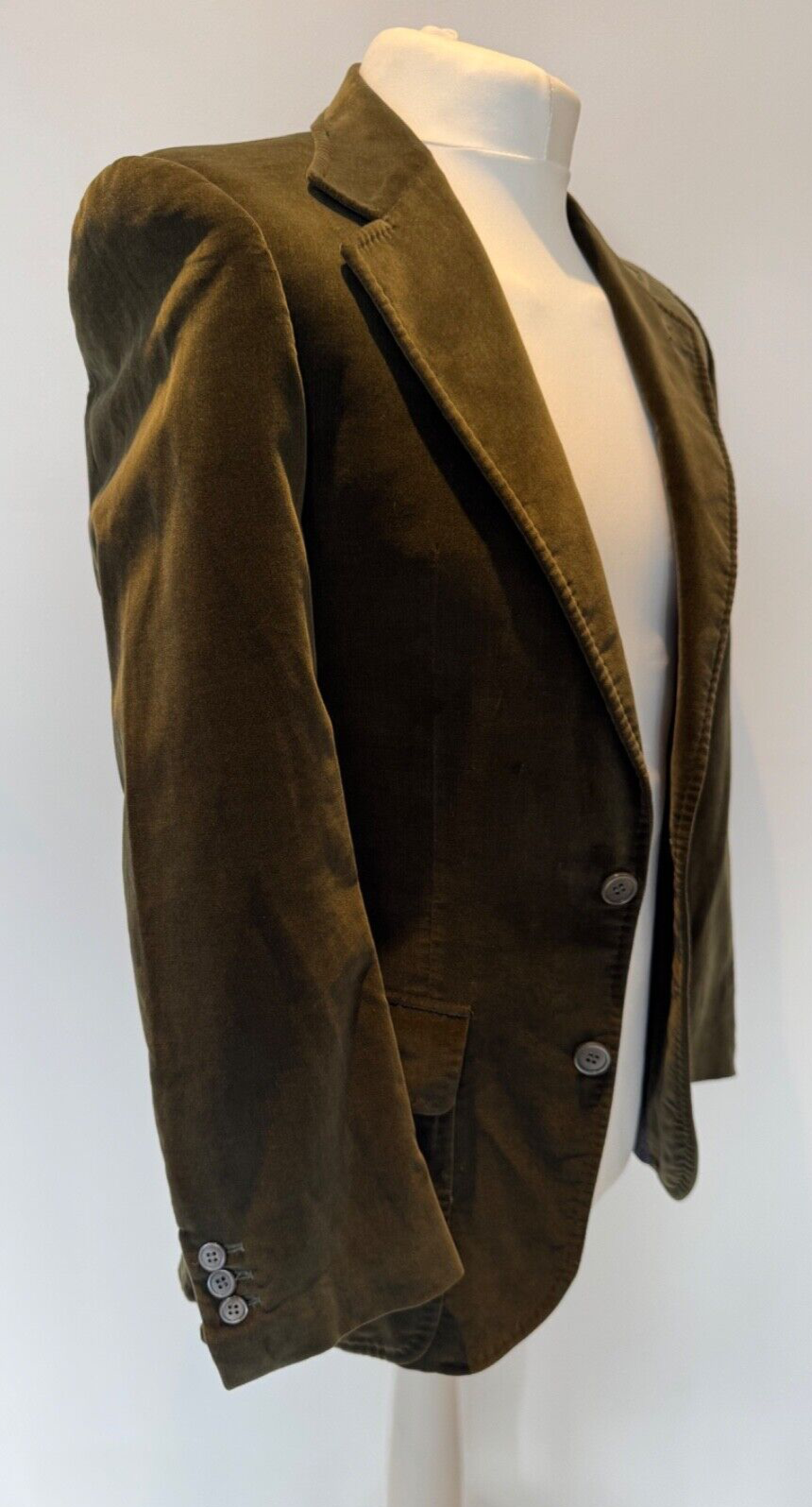 Splendida giacca in velluto da sera verde YSL Yves Saint Laurent piccola