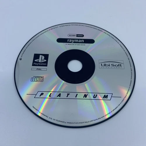Sony Playstation 1 PS1 Rayman Platinum Game Good Condition Rare - PAL Edition