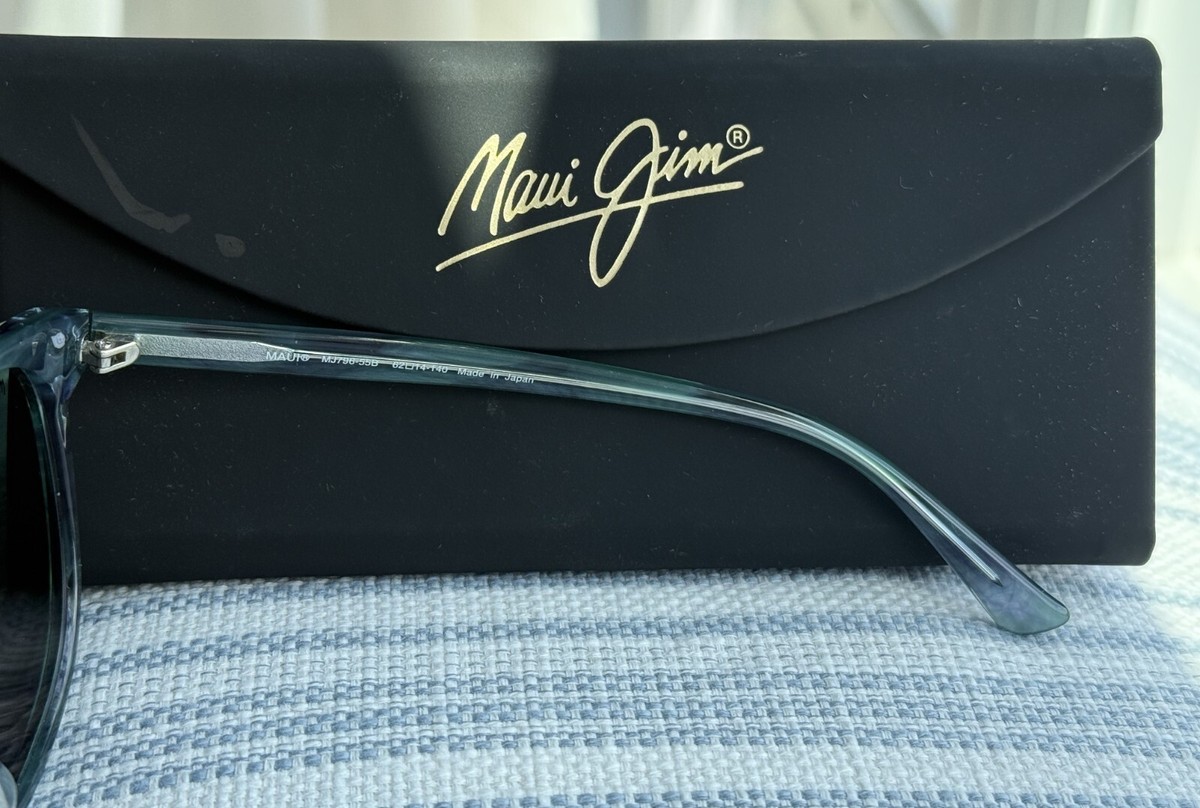 Maui Jim Sunglasses Water Lily MJ796-55B Blue Marble Round FRAMES ONLY Maui Jim Water Lily MJ 796 55B Aquamarine Frame + Blue  main image 3