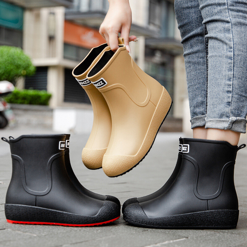 Men's Versatile Ankle Short Rain Boots 