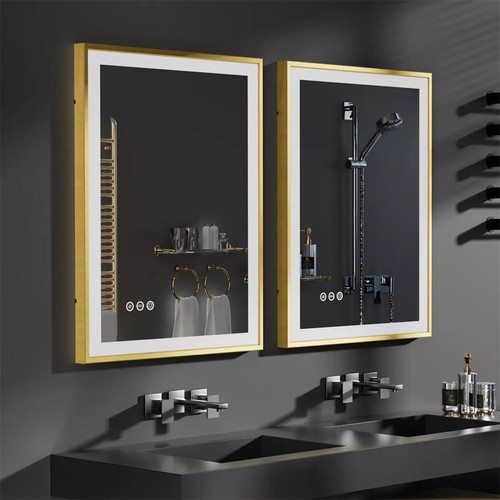 LUVODI Golden Frame LED Bathroom Mirror Dimmable Anti-fog Vanity Mirror IP56 US - Picture 6 of 30