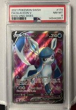Pokémon TCG Glaceon V Evolving Skies Fa/Glaceon V 174 Evolving Skies PSA 8 NM MT on eBay