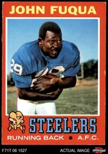 1971 Topps #76 John Fuqua Steelers RC Morgan St 5 - EX