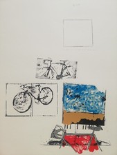 MARIO SCHIFANO: Rara Litografia/Serigrafia 70x70, Firmata, Numerata, Pubblicata!