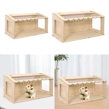 Chicken Brooder Box Wood Hamster Cage Sturdy Stackable Chicken Coop Breeding Box