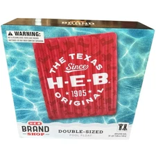 HEB Pool Float Raft 2 Person 74x66” Outdoor Toys Swimming Summer Limited Edition