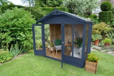 Forest Beckwood Apex Summerhouse 7x5 - Double Door - 4 Windows Garden Shed