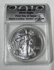 2012 American Silver Eagle First Day of Issue ANACS MS 70 of 13,329 Certified