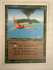 MTG: Birds Of Paradise Card Regular Revised  Magic The Gathering- MP