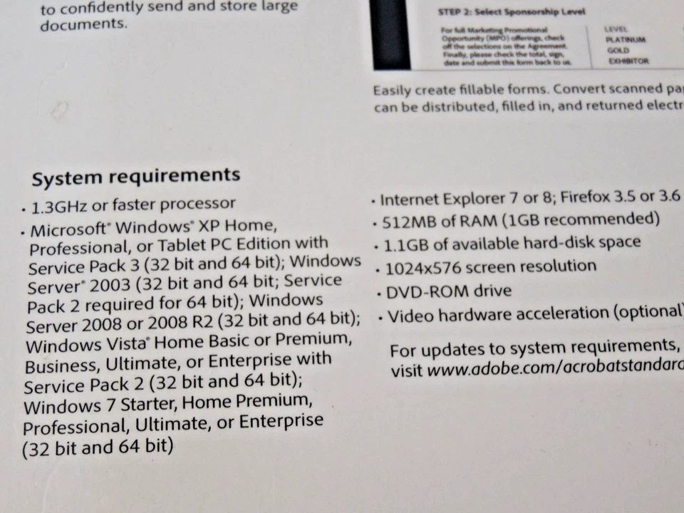Adobe Acrobat X Standard Windows PC: Full Version 2010 New - Factory Sealed - Image 3 of 4