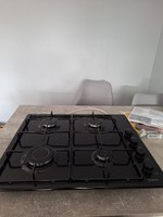 Candy 60cm 4 Burner Gas Hob with Pan Stand - Black CHW6LBB Natural Gas