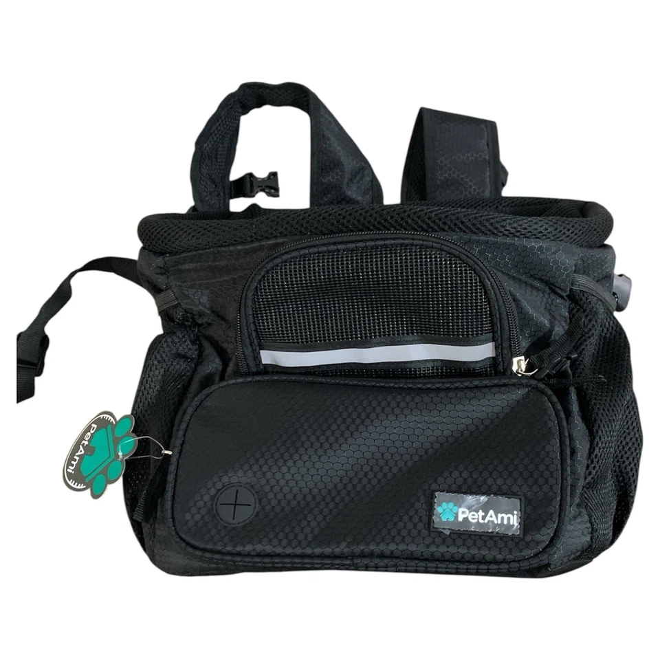 Dog Bike Basket Carrier for Handlebar Pet Bicycle Bag Puppy Cat Soft Safety Mesh - Image 3 of 4