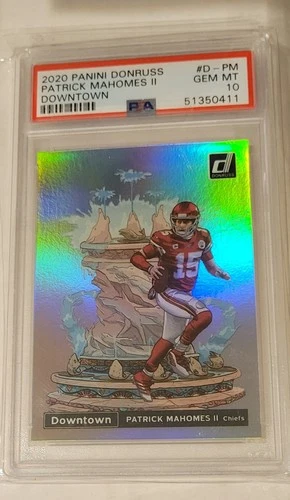 2020 PANINI DONRUSS DOWNTOWN #D-PM PATRICK MAHOMES II PSA 10