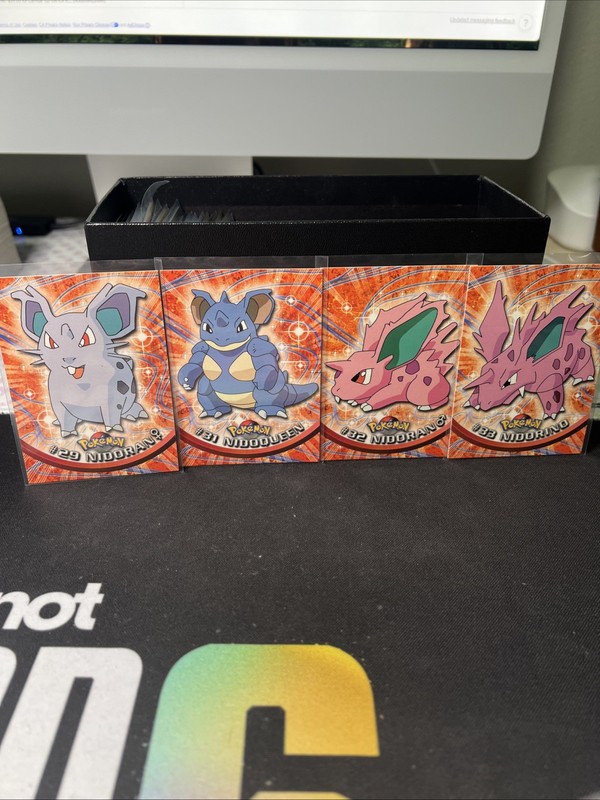 Pokemon 1999 Topps TV #29 Nidoran #31 Nidoqueen #32 Nidoran #33 Nidorino NM!