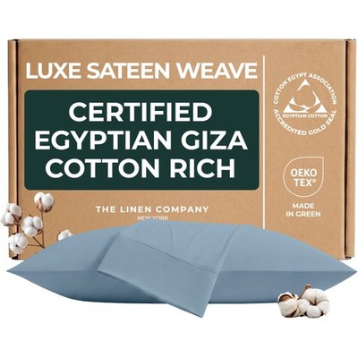 Certified Egyptian Cotton Pillow Cases Standard Size Optimally Blended with L...