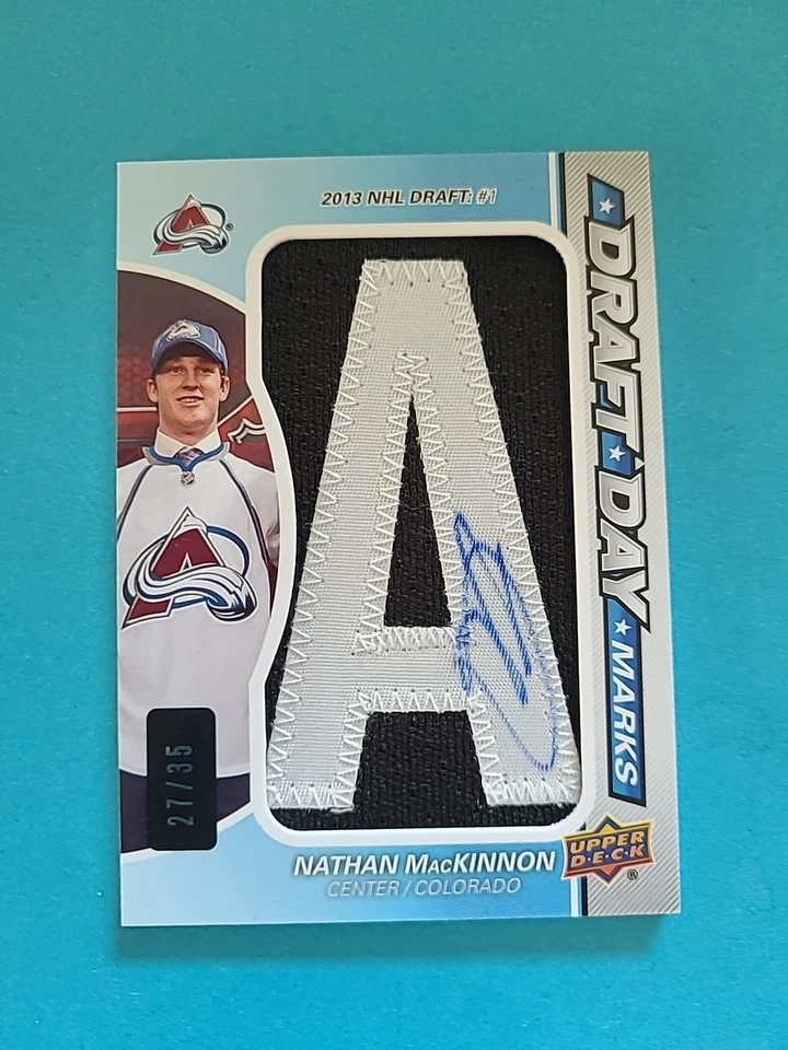 2013-14 Nathan MacKinnon SP Game Used Draft Day Marks DDM-NM Rookie RC Auto /35 - Image 2 of 4