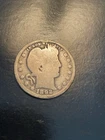 1892 Barber Quarter Dollar 90% Silver US Coin