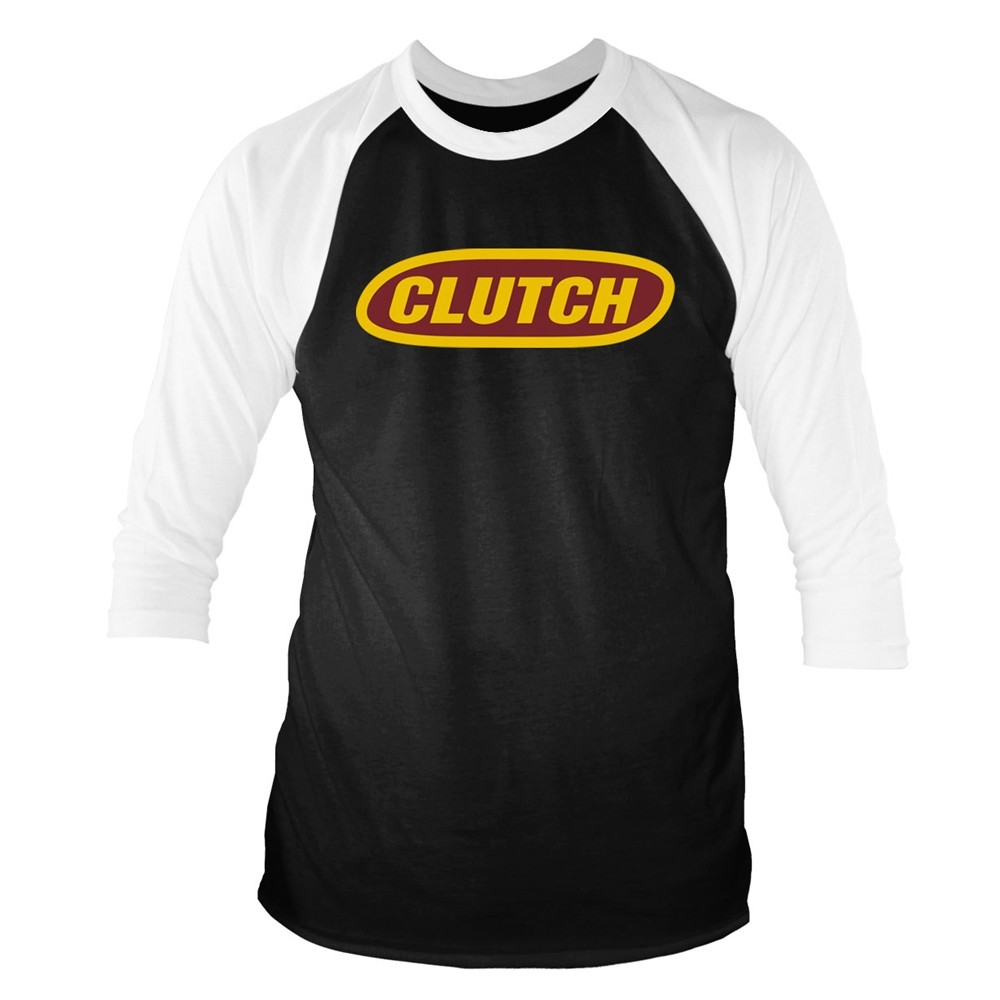 CLUTCH - CLASSIC LOGO (BLACK/WHTE) BLACK 3/4 Sleeve Baseball Tee Medium