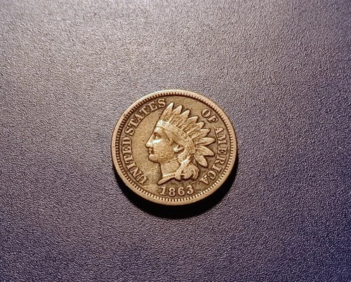 Fine 1863 Indian Head Cent