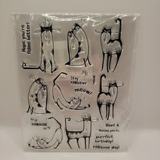 Cute Cat Clear Meow Stamps