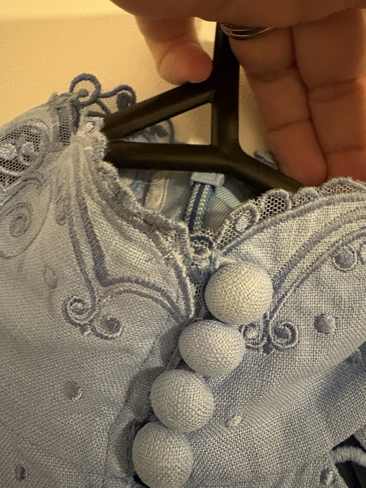 Zimmermann Super Eight Embroidered Mini Dress Size 1 / AU 10 / US 6 Cornflower