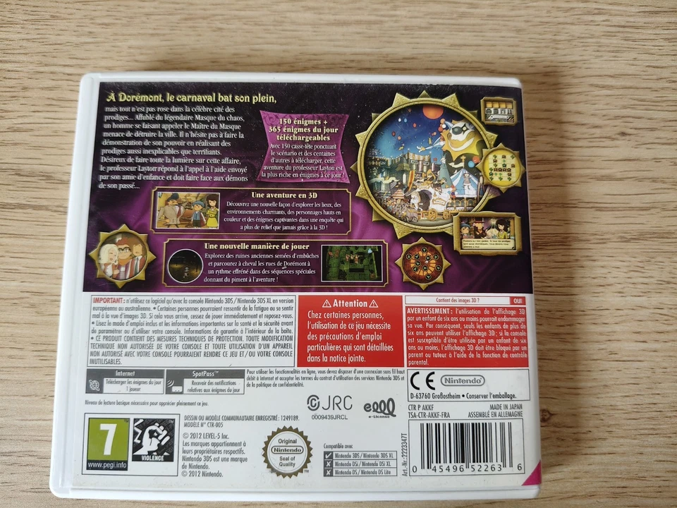 Professeur Layton et le Masque des Miracles - Nintendo 3DS/2DS PAL FR - Photo 3/4