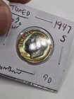 1947 S SILVER Roosevelt Dime ☆ 90% SILVER ☆ Original Rainbow Toned ☆