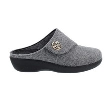 Berkemann Teresa felt slipper, light grey, width H, removable footbed 5061-652