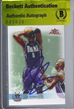 BAS 2003-04 Fleer Focus Tim Thomas #102 Authentic Auto 3c7