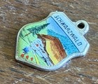 Vintage SCHWARZWALD 800 Silver Enamel Shield Charm — photo 7