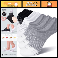 8 Pack Women's No Show Socks, Size 6-11, Non-Slip Boat Socks for Comfort Style