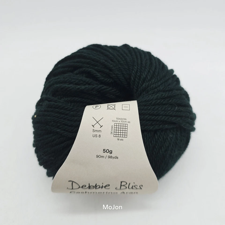 Lote de 5 Debbie Bliss Cashmerino Aran 300086 verde bosque 50 g cada una Foto 3 de 4