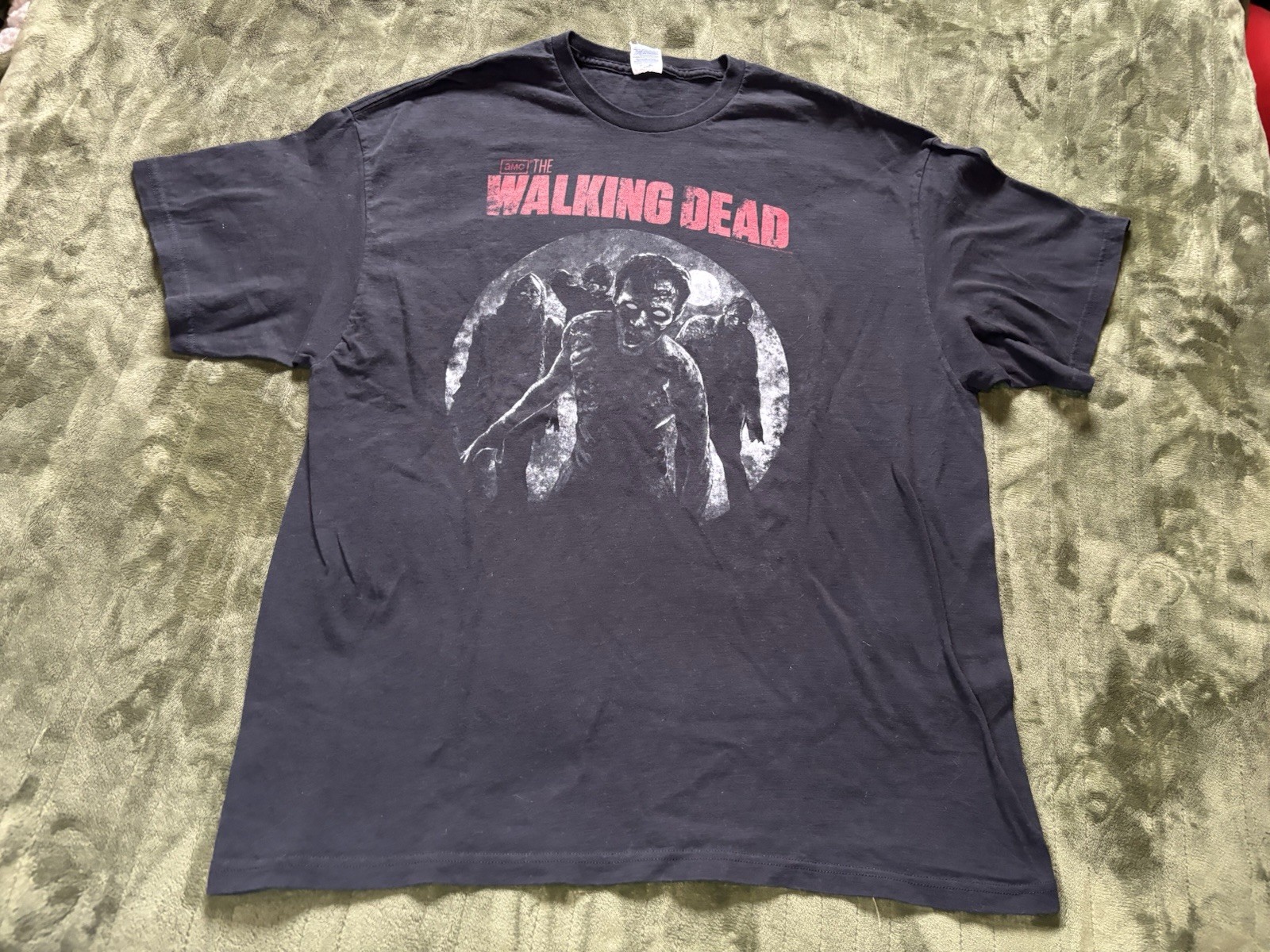 The Walking Dead Shirt Mens 2XL Black 2012 AMC Zombie TV Show Promo Graphic Tee
