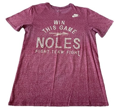 Florida State Seminoles Win This Game Fight Team Fight Nike Red Shirt Mens Large