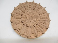 Carved Wooden Ceiling Rose Decorative Chandelier Ceiling Light Old Wood 12"W