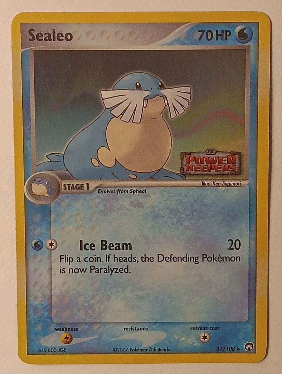 Sealeo 37/108 Ex Power Keepers Reverse Holo STAMPED Pokémon TCG