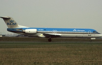 MO1325   Aircraftslide/Dia   KLM Cityhopper   Fokker 100   PH-OFG   ''not cut''